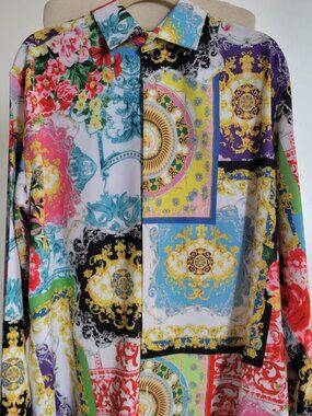 Suslo Couture Limited Edition Baroque & Floral Statement Shirt | Men’s XXL